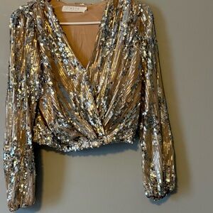 Sequined top.